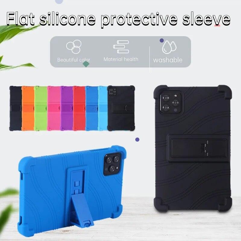 For PRITOM B8 Tablet 8.0 Inch Tablet Case Super Shockproof Soft Silicone Protective Case Stand Cover Drop Resistance