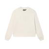 White Series Casual Comfortable Knit Pullover Long Sleeve Sweatshirt Women Sweatshirt Ice-White F11W513201F-IV