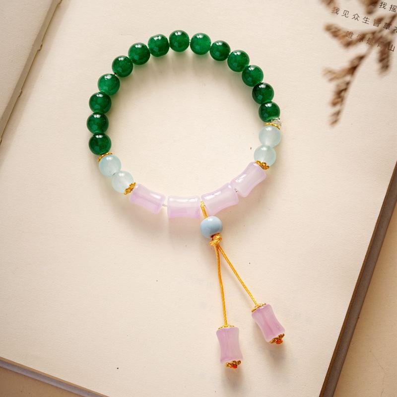 10 мм керамические украшения конфетного цвета полный браслет из бусин эластичный браслет в старинном стиле