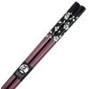 Washable Chopsticks in Silver Cherry Blossom (Purple) with a paulownia wood box and gift wrapping. Dishwasher safe. Perfect for celebrating 77th birth