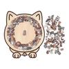 Wooden Cat Puzzle Precise Decor Kit 135 Pieces Wood Challenging Jigsaw Puzzles for Cat Lovers Home Shelf Family Friends Indoor