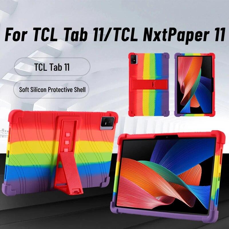 Чехол для планшета TCL Tab 11/TCL NxtPaper 11 11 дюймов, безопасный противоударный силиконовый чехол-подставка для планшета