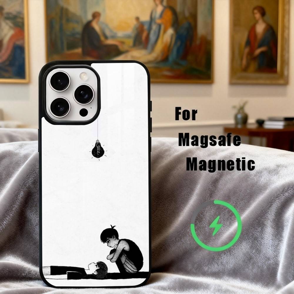 Чехол для телефона G-Game O-Omori-L для iPhone 17,16,15,14,13,12,Plus,Pro,Max с поддержкой MagSafe Магнитной Беспроводной Зарядки