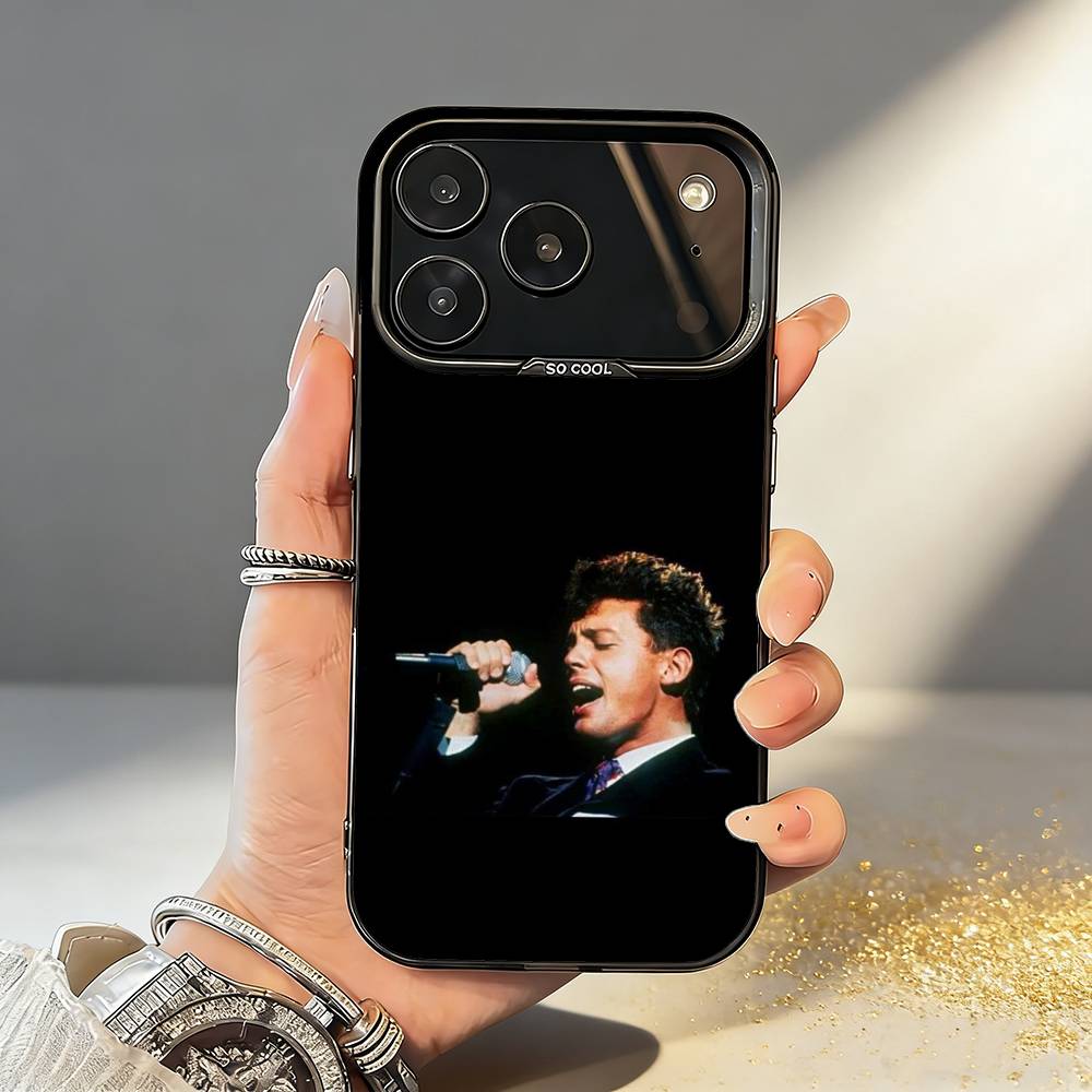 Чехол для телефона L-Luis M-Miguel Singer Для iPhone17,16,15,14,13,12,11,Pro,MAX Серый Матовый Силикон Черная Крышка