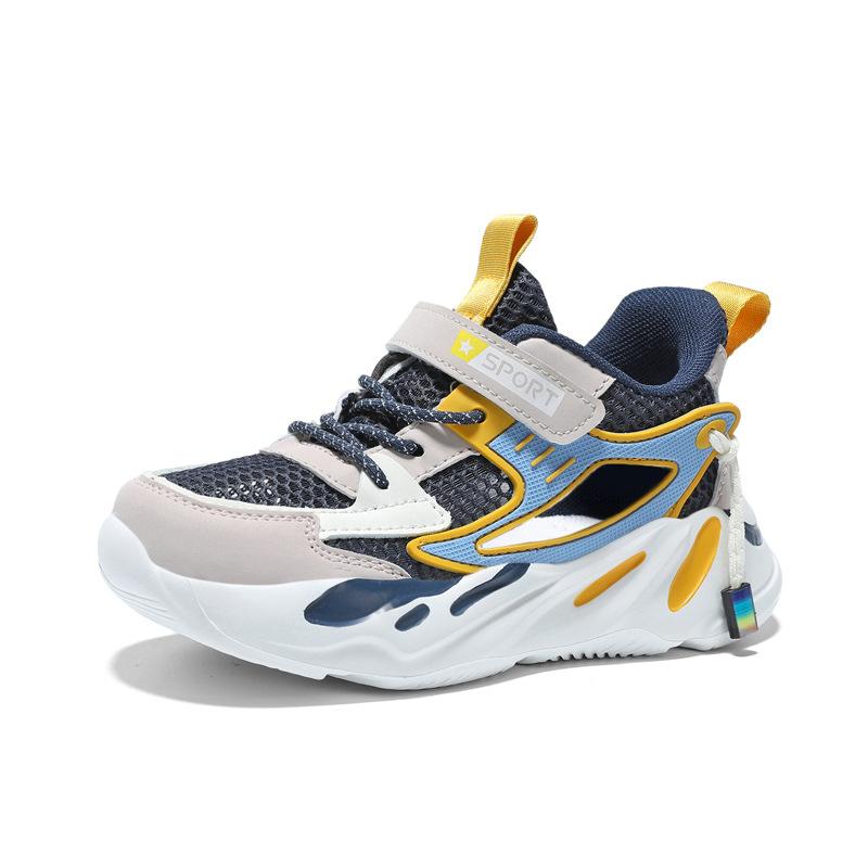 Frame Shoes Single Net Breathable Boys Shoes 2025 Spring and Summer New Hollow Children's Sports Shoes Medium and Large Children's Boys