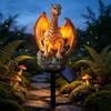 Solar Powered Solar Garden Light Dragon Shape Solar Stake Light Dragon Garden Light  Pathway Decor