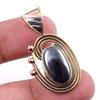 Натуральный камень цвета оружейного металла 925 проба Стерлинговое серебро Двухцветная подвеска 1.50'' z8u72