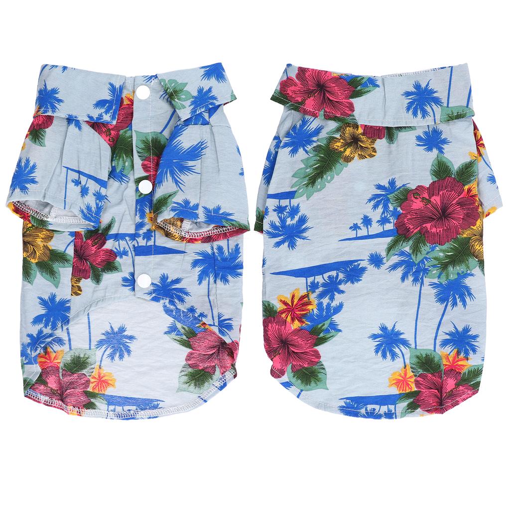 Hawaiian Style Dog T Shirts Dog Hawaiian Cute Costume for Small to Medium Puppy CatsS