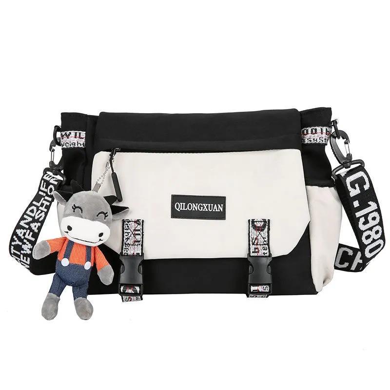 Трендовая брендовая сумка-мессенджер мужская повседневная наплечная сумка модная студенческая большой вместимости диагональная сумка-седло рюкзак в стиле милитари женская сумка-мессенджер