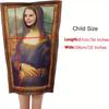 Cosplay Funny Mona Lisa Mural Costume Role Play Wearable Art Collection for Halloween and Themed Parties for Adults and Kids