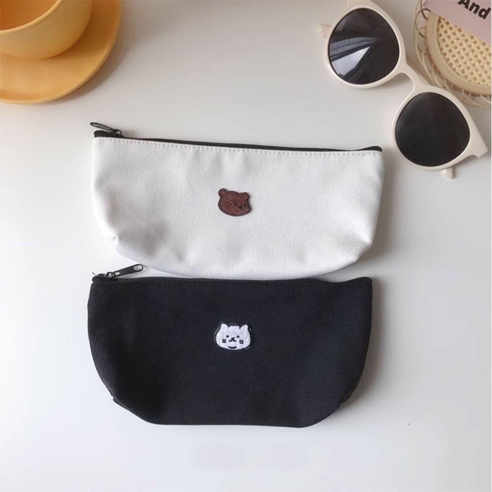 Large Capacity Pen Box Canvas Stationery Supplies High Quality Pencil Case for School Supplies