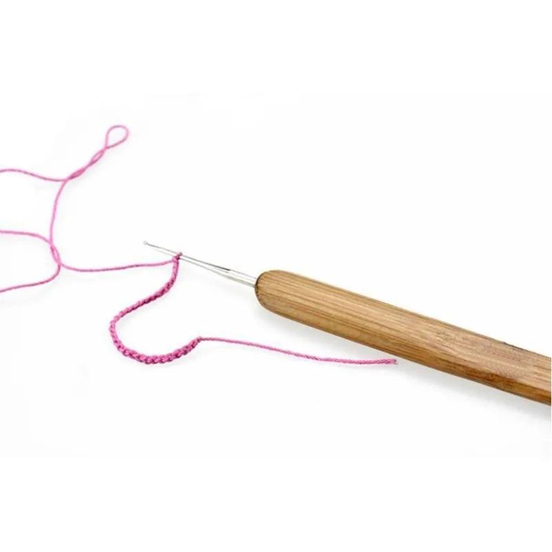 10 шт./набор 0,5 мм-2,75 мм бамбуковые спицы набор маленьких кружевных крючков для вязания крючком спицы для пряжи ручка