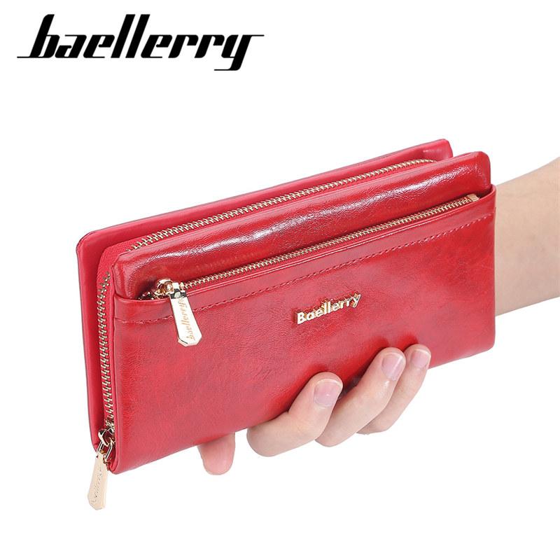 Baellerry Brand Design Handbags Artificial Leather Phone Bags Fashion Zipper Long Wallets Card Holder Coin Purse