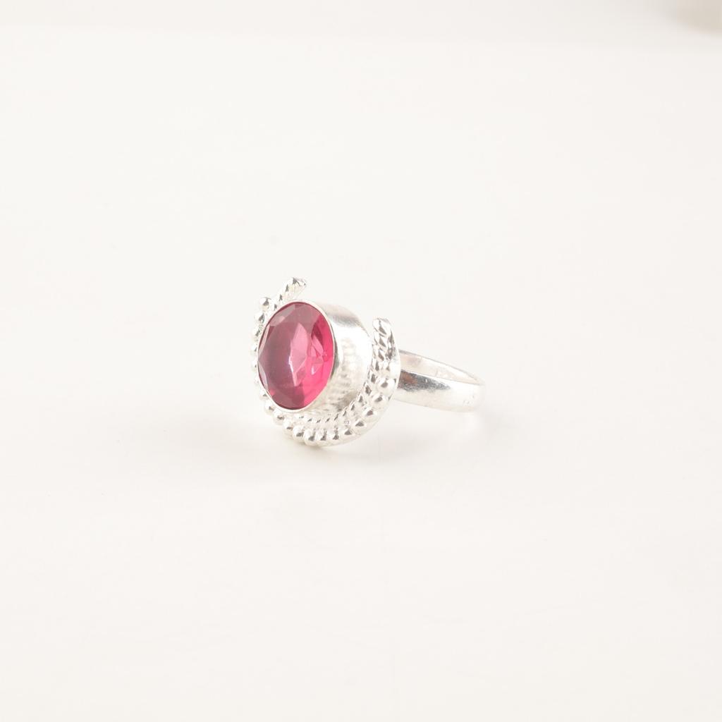 Rare Pink Tourmaline Gemstone 925 Sterling Silver Handmade Ring Gift For Wedding RR-48-11
