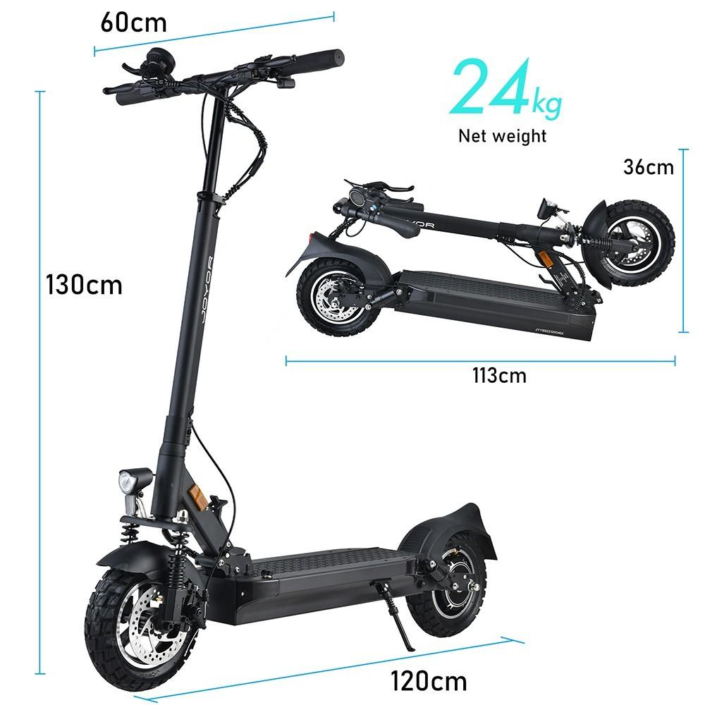 JOYOR Y8S Electric Scooter 10 Inch Wheel 26Ah Battery Up To 82km Mileage 500W Motor 40km/h Max Speed 120kg Load