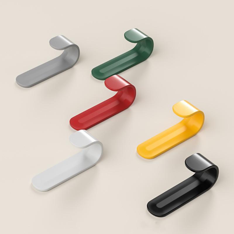 6pcs Towel Hook Self Adhesive Strong Wall Hooks Door Hanger Key Bag Coat Hook Holder Home Organizer Kitchen Bathroom Accessories
