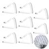VitalBloom Tablecloth Clips (8-Pack) - Fits 2-3.5cm Tablecloths, Desk Board, Tablecloth Holder, Windproof, Non-Slip, Clear Plastic, Suitable for Home