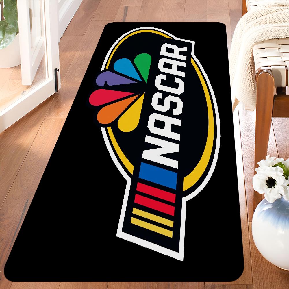 N-NASCARS Racing Car Hallway Carpet Non-Slip Laundry Room Mat Laundry Decor Balcony Child Living Room Toilet Rug