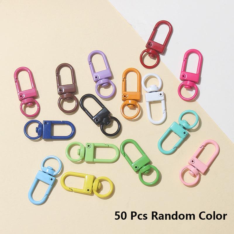 Yogodlns Мини карабины-брелоки из алюминиевого сплава случайных конфетных цветов - 10/50 шт.