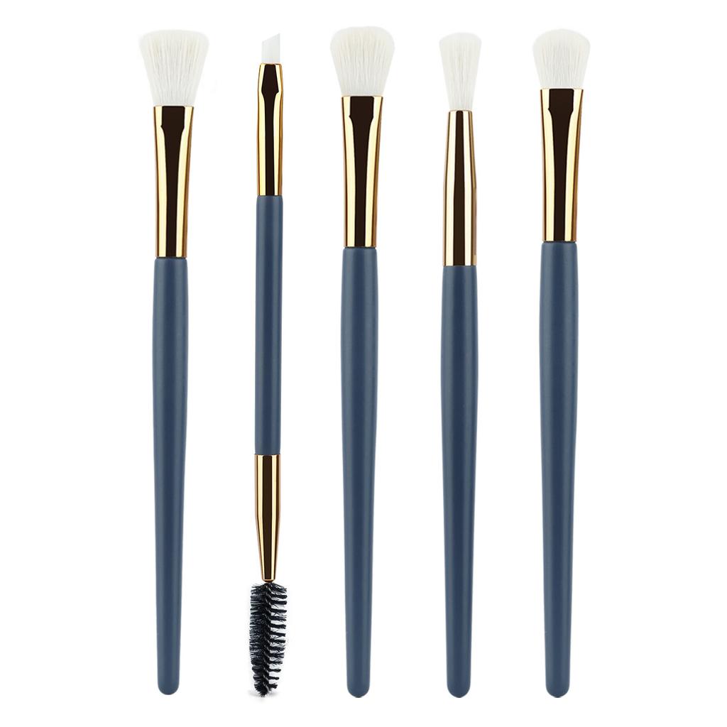 New 5 eye brush set, double-head eyelash curl makeup brush eyeshadow brush portable travel beauty makeup tool