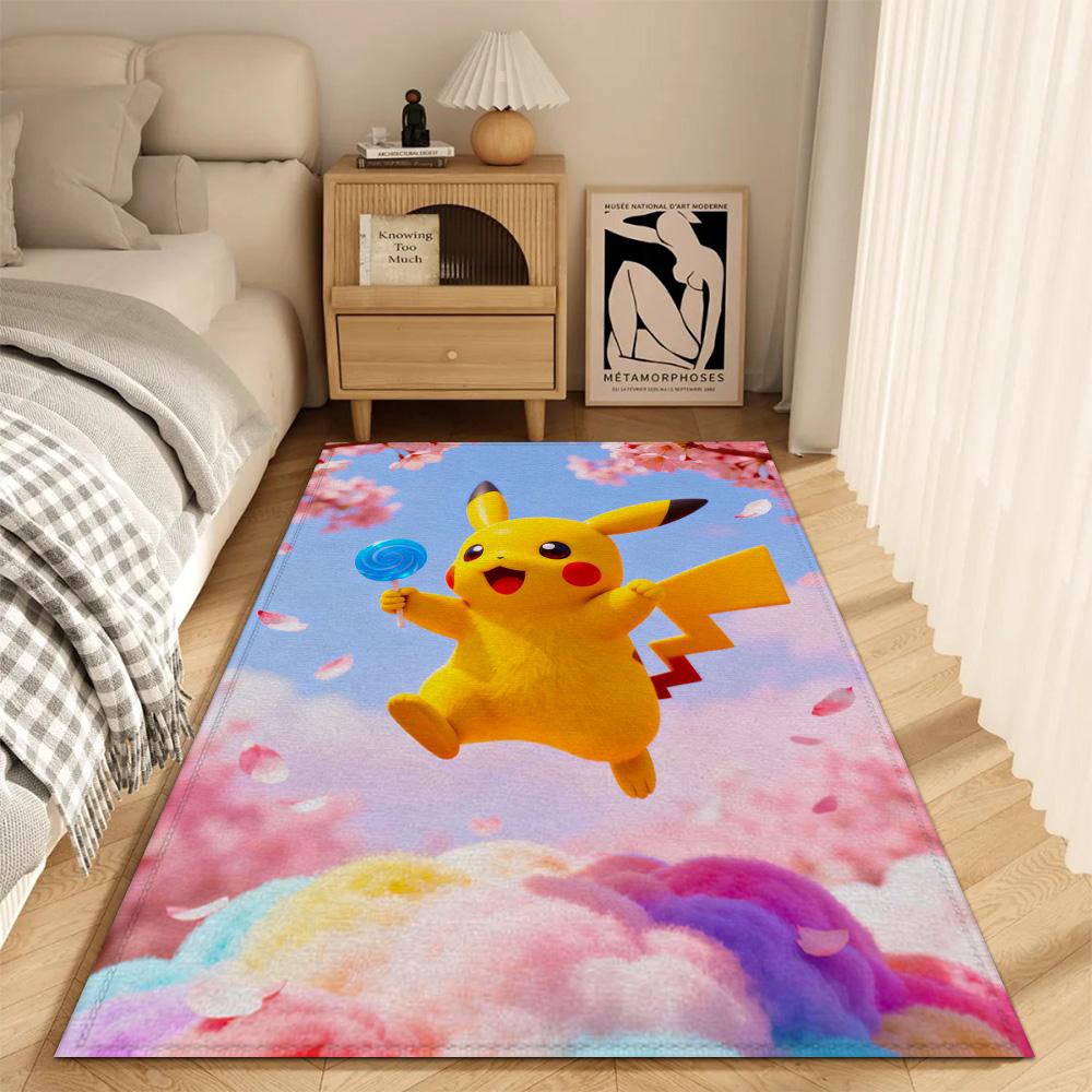 Fashion Entrance Mat Kitchen Carpet Living Room Rugs Decoration P-pikachu Balcony Floor Mats Super Absorbent Bathroom Rug Door