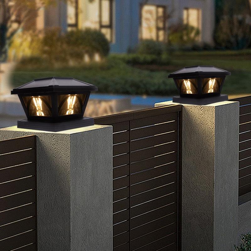 Солнечные уличные фонари для столбов 4x4 5x5 6x6 Яркие светодиодные фонари для столбов для забора, сада или патио Водонепроницаемые фанерные фонари для забора