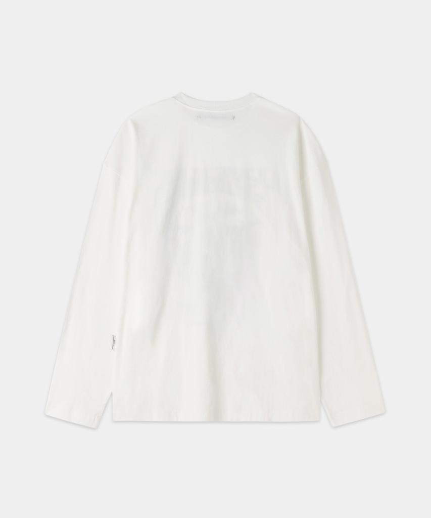 MAISON MINED Белая футболка с длинным рукавом