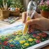3D Pixel Puzzle Bead Positioning Pen Jam-Free with Bead Containers Fuse Beads Dispenser Educational Anti-slip Automatic Bead Pen