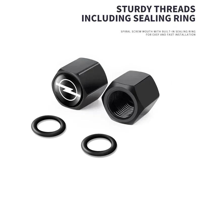 Car Accessories Metal Wheel Tire Valve Caps With Wrench Keychain For Opel Astra Insignia Corsa Zafira Meriva Mokka Vivaro Vectra m2