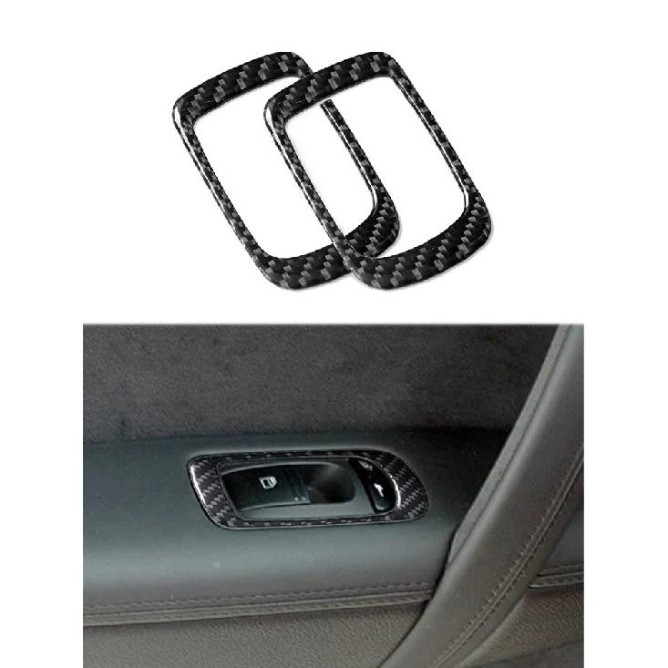 Door Lift Control Stickers For Porsche Cayenne 2003 2004 2005 2006 2007 2008 2009 2010 Carbon Fiber Car Interior Accessories