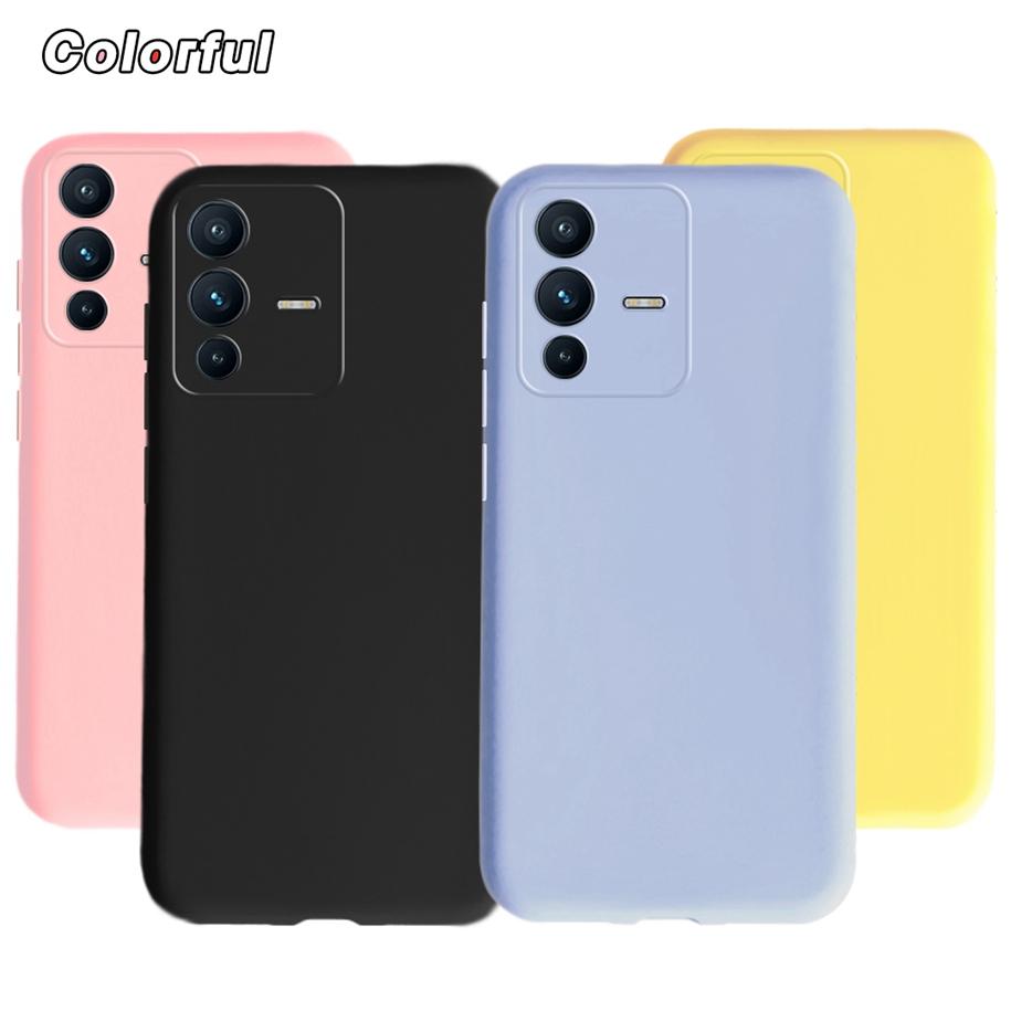 Для чехла на телефон Vivo V23 5G V2130 Чехол Милый Конфетный Цвет Тонкий ТПУ Funda Для Vivo V23 Pro V2132 V 23 S 12 Pro Защитный Чехол Сумка
