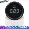 52mm Voltmeter Universal Electrical Car Truck 8-16V 18-32V 9-32V with Red Backlight 12V 24V for Car Boat