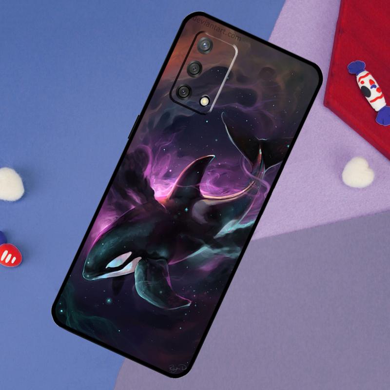 Чехол Косатка Orca для OPPO A98 A78 A58 A18 A96 A76 A16 A15 A17 A77 A5 A9 A74 A94 A52 A72 A53S A54S A57S