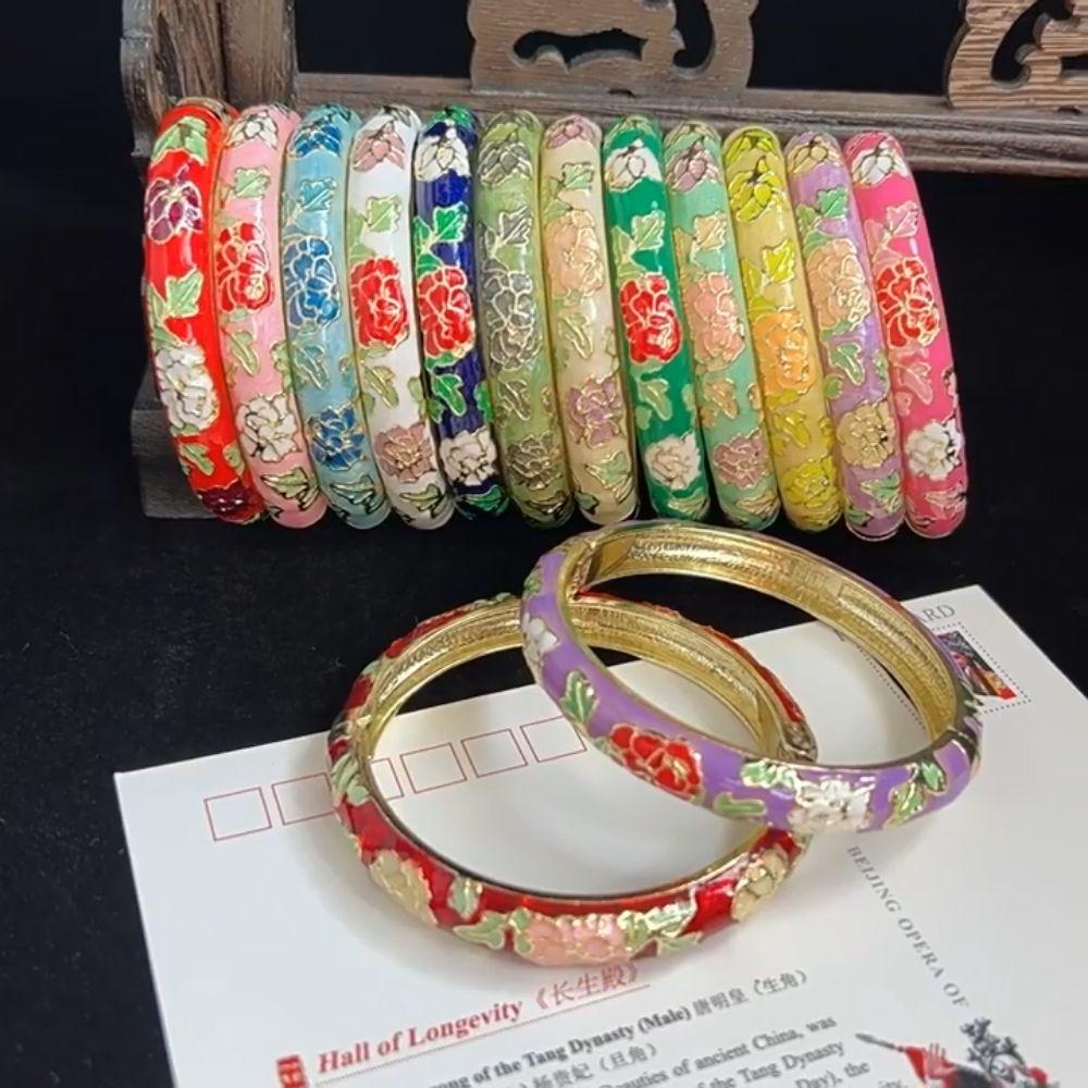 Двойной браслет пион филигранный цветочный браслет традиционный женский браслет на руку подарки для женщин и девочек