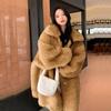 Oversized Faux Fur Coat Women Winter Plush Jacket Teddy Thick Warm Long Sleeves Overcoats Women's Winter Outerwear