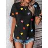2025 Новая модная женская футболка с короткими рукавами, свободный летний топ с круглым вырезом и индивидуальным принтом