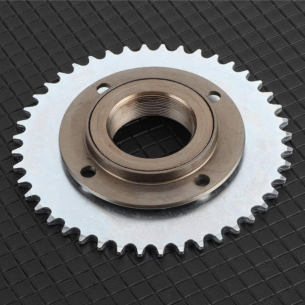 78mm OD 4 Hole Toothless Flywheel T8F 44T 54mm Rear Chain Sprocket Steel Alloy T8F Roller Sprocket Fits for Mini Pocket Gas Scooter ATV