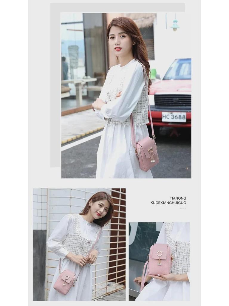 Женская сумка для мобильного телефона через плечо - модный кошелек для монет и мини-плетеная сумка 2022 года