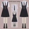 Женское летнее ретро маленькое черное плиссированное платье на бретелях
