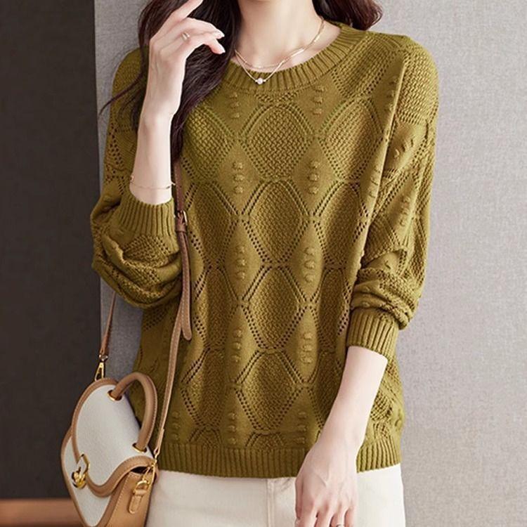 Весенняя тонкая базовая рубашка, верхняя часть, весенняя и осенняя базовая рубашка, свободная, весенняя, с длинными рукавами, трикотажная женская