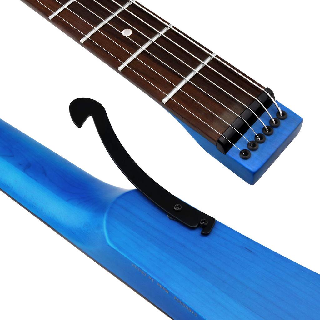 Anygig Portable Travel Electric Guitar, 82cm, 1.6kg, Blue, 25.5" Full-Scale, Right-Handed, with Gig Bag