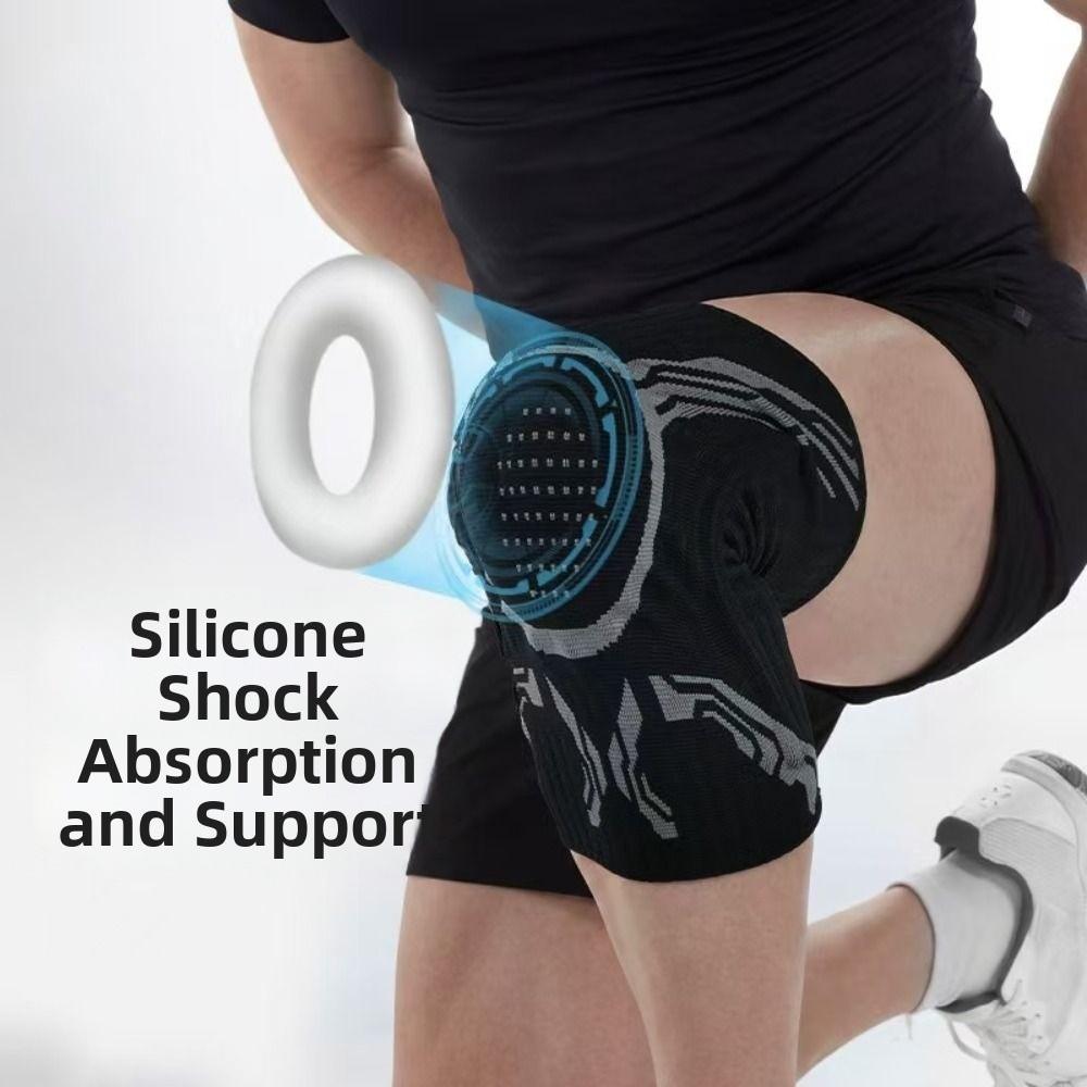 Spring Support Sports Knee Brace With Compression Knob Patella Protector For Sports Running