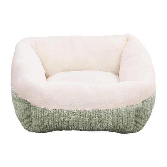 Ортопедический диван-кровать для собаки Пушистая успокаивающая кровать для кошки с приподнятыми бортиками Нескользящее дно Моющаяся теплая лежанка для питомца для маленьких и средних собак и кошек