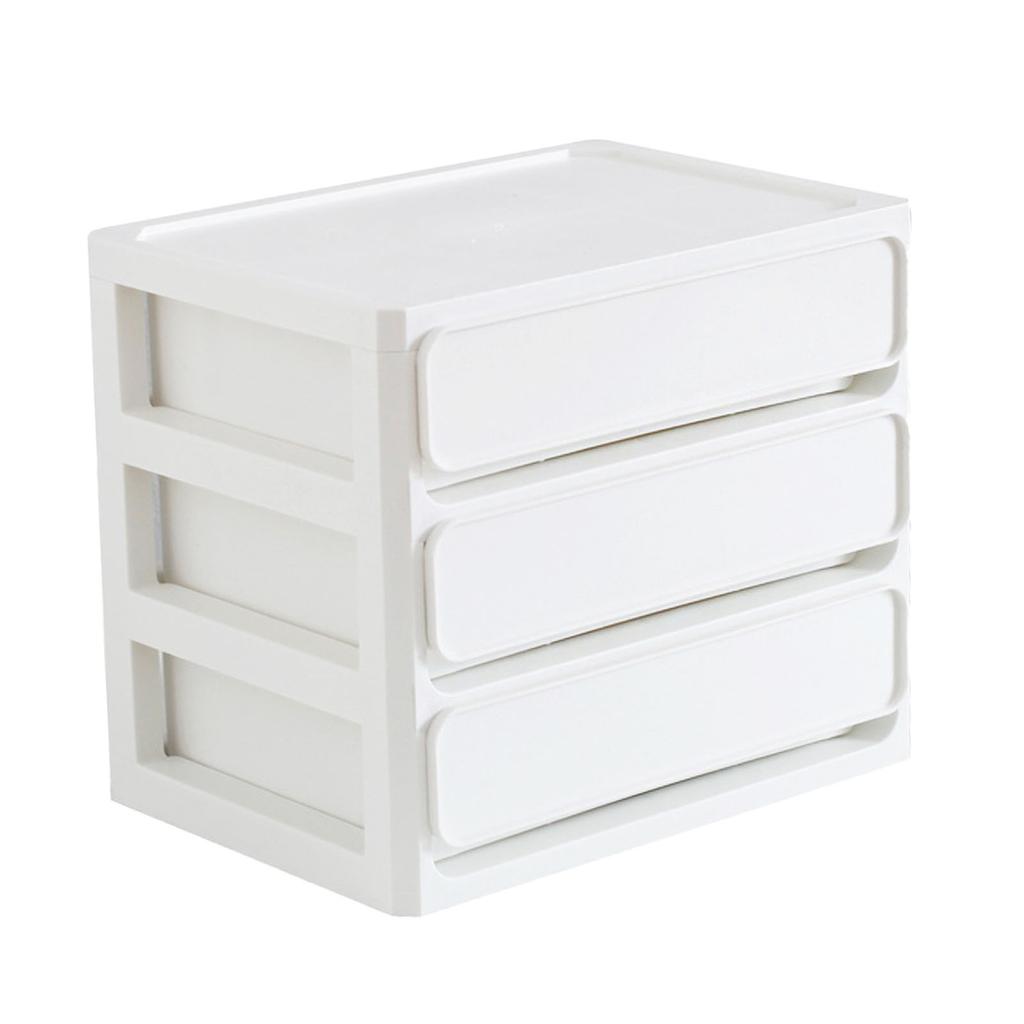 Storage Drawer Multi Layers Stackable Dustproof Desktop Storage Box Organizer for Student Dormitory Home Cosmetics 3