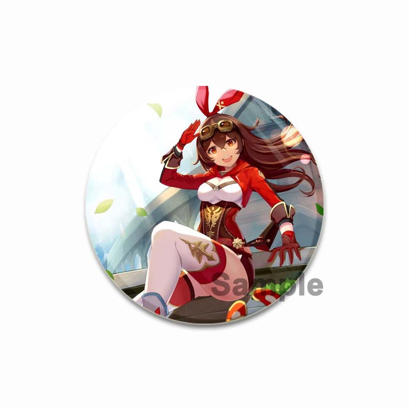 58 мм Genshin Impact, мягкая кнопка, булавка, креативные забавные броши на воротник, мультяшный значок, одежда, шляпа, аксессуары, милые модные украшения, подарки