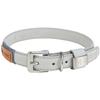 Collier en cuir pour chien - TRIXIE - 45–51 cm - 20 mm - Gris clair - Boucle - Design maritime - Cousu - Extérieur