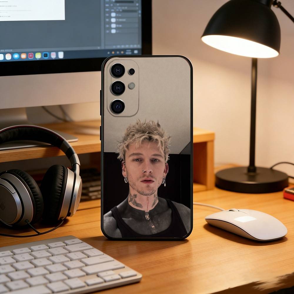 Чехол для телефона Machine Gun Kelly M-MGK Черный силиконовый Мягкий Для Samsung S25,S24,S21,S22,S23,S30,Ultra,S20,Plus,Fe,Lite