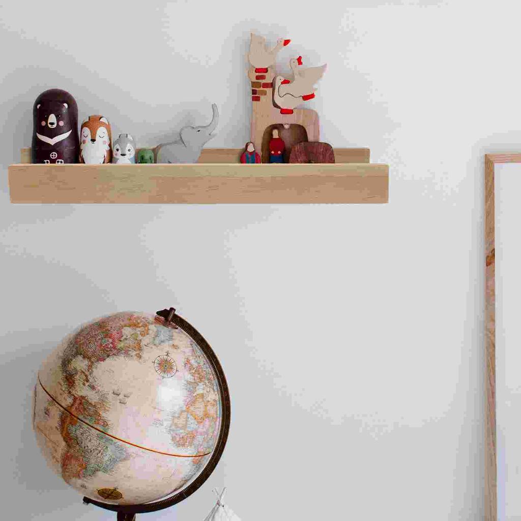 Деревянная плавающая полка для хранения вещей, современная настенная полка для декора спальни, книга