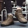 Мужская обувь ручной работы в стиле ретро для отдыха, повседневная обувь больших размеров, повседневная обувь из кожи и резины, зимние ботинки ручной работы