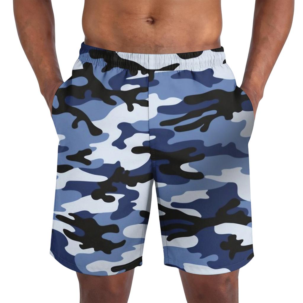Men's casual trend camouflage printed shorts - Men's lightweight and breathable sports shorts